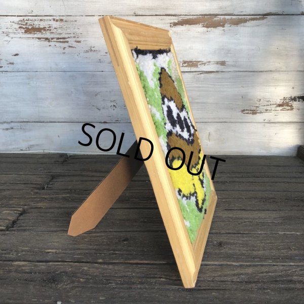 画像2: 70s Vintage Latch Hook Mushrooms Wall Deco (J691) (2)