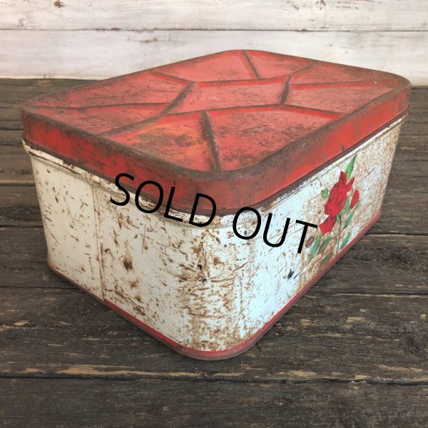 画像3: Vintage Bread Box Tin Rose (J694) (3)