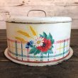 画像2: Vintage Bread Box Tin Flower (J695) (2)