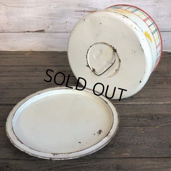 画像10: Vintage Bread Box Tin Flower (J695) (10)