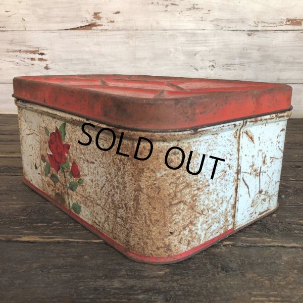 画像7: Vintage Bread Box Tin Rose (J694) (7)