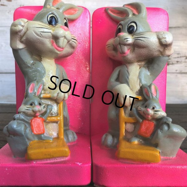 画像8: 70s Vintage WB Bugs Bunny Bookends Holiday Fair Japan (J705) (8)