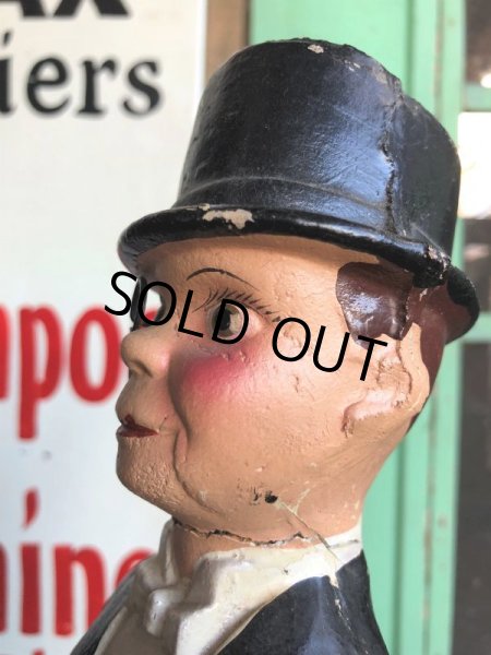 画像8: 40s Vintage Charlie McCarthy Composition Statue (J707) (8)