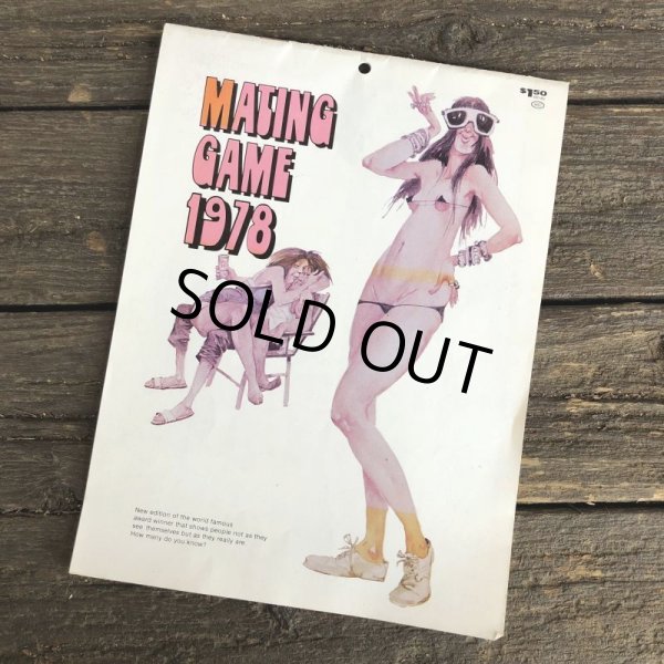 画像2: 70s Vintage Calendar Mating Game 1978 (J707) (2)