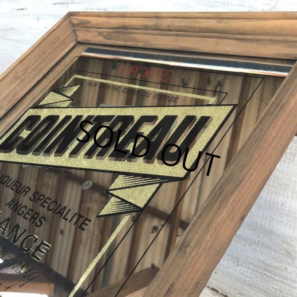 画像2: Vintage COINTREAU LIQUER Pub BAR Wooden Mirror (J706) (2)