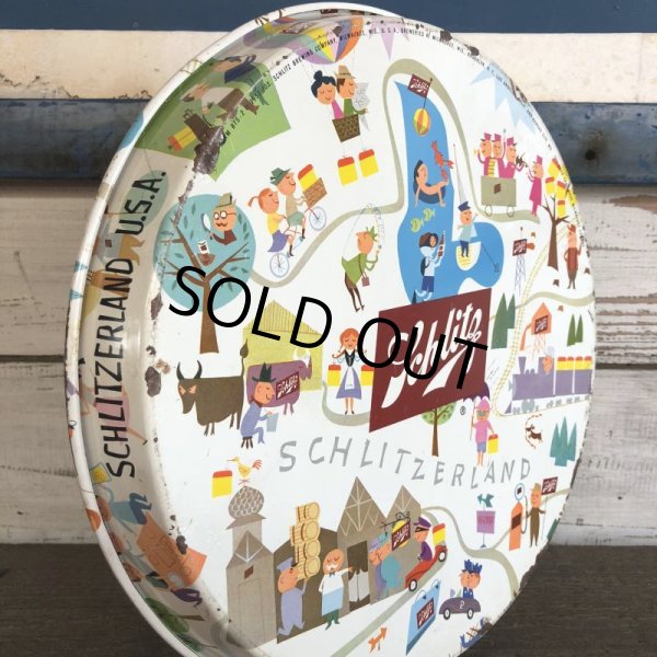 画像8: Vintage Schlitz Round Tin Tray (J760) (8)