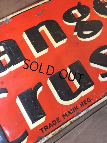 画像5: 40s Vintage Orange Crush Tin Sign (J764) (5)