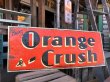 画像1: 40s Vintage Orange Crush Tin Sign (J764) (1)