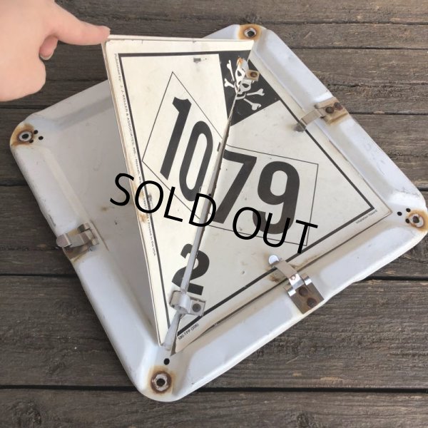 画像8: Vintage Hazard Panel Duo-Flip Numbered Sign (J775) (8)