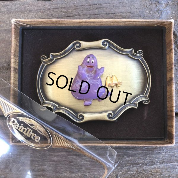 画像2: Vintage McDonald's Metal Belt Buckle Grimace (J782) (2)