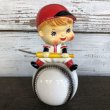 画像1: SALE Vintage Ceramic Bobble Head Doll Baseball (J788) (1)