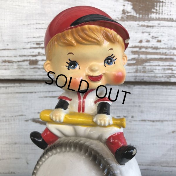 画像7: SALE Vintage Ceramic Bobble Head Doll Baseball (J788) (7)