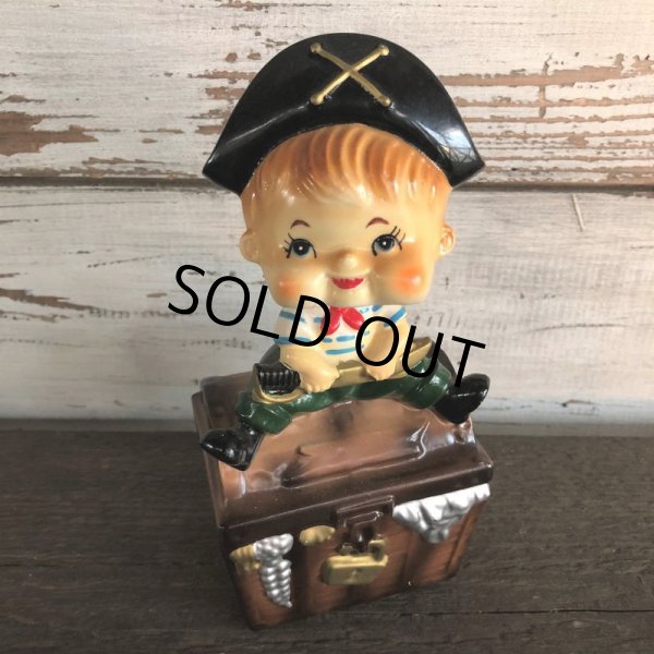 画像1: SALE Vintage Ceramic Bobble Head Doll Pirate (J786) (1)