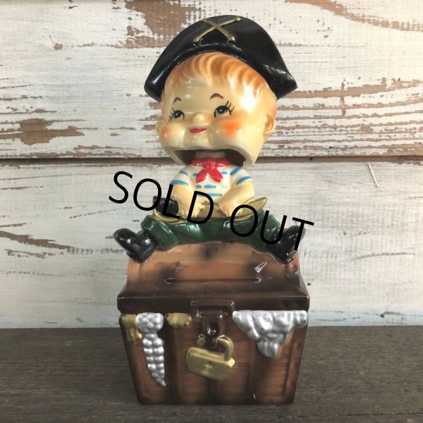 画像2: SALE Vintage Ceramic Bobble Head Doll Pirate (J786) (2)
