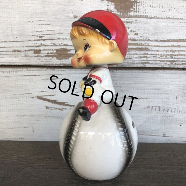 画像2: SALE Vintage Ceramic Bobble Head Doll Baseball (J788) (2)