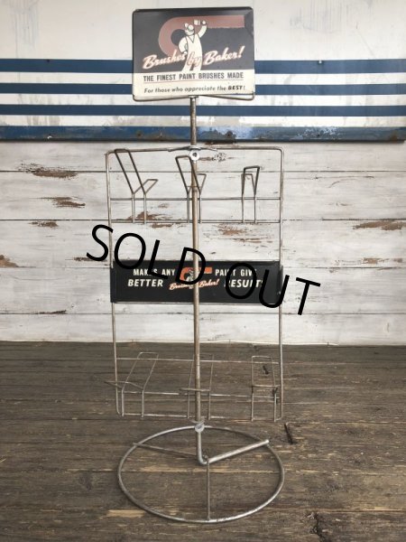 画像3: Vintage Brushes by Baker Store Display Rack Sign (J794)  (3)