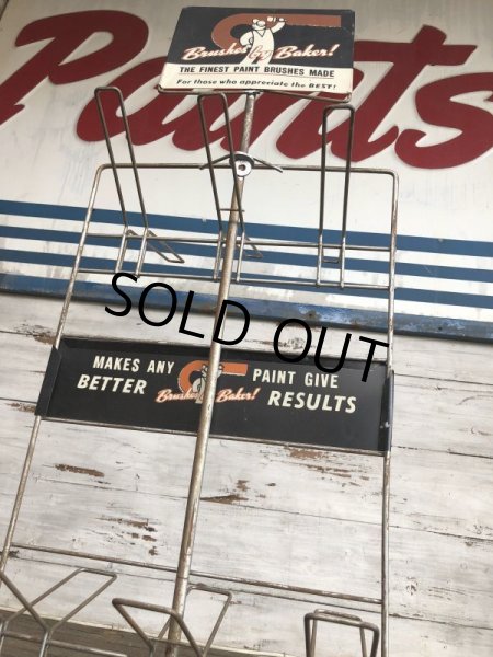 画像4: Vintage Brushes by Baker Store Display Rack Sign (J794)  (4)