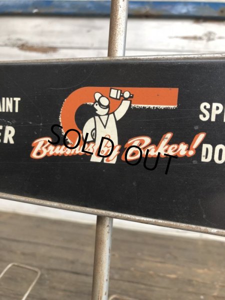 画像11: Vintage Brushes by Baker Store Display Rack Sign (J794)  (11)