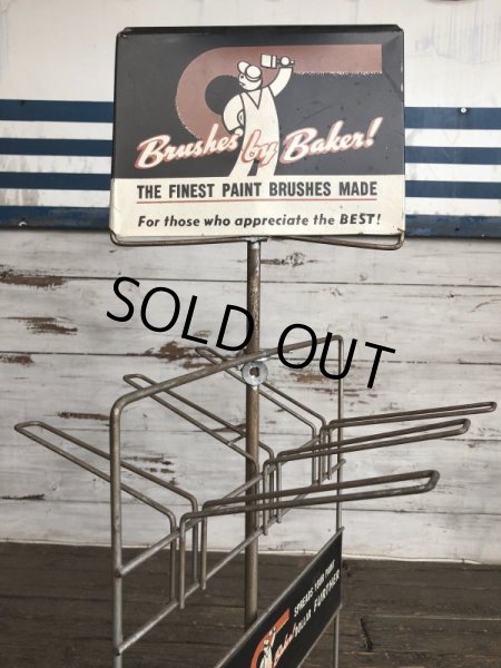 画像5: Vintage Brushes by Baker Store Display Rack Sign (J794)  (5)