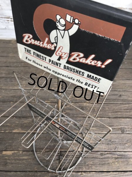 画像8: Vintage Brushes by Baker Store Display Rack Sign (J794)  (8)