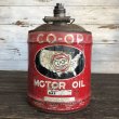 画像1: Vintage Oil can CO-OP Motor Oil 5 U.S. GALLONS (J806)   (1)