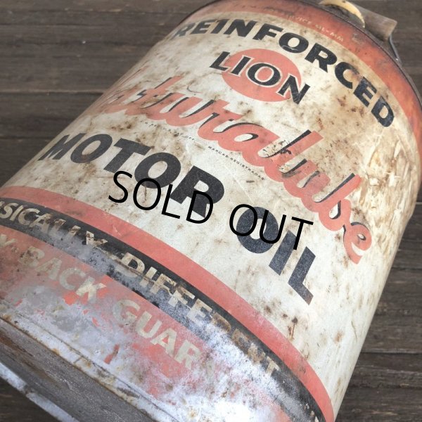 画像8: Vintage Oil can LION Motor Oil 5 U.S. GALLONS (J804)   (8)