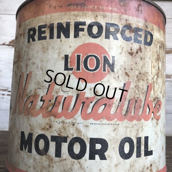 画像10: Vintage Oil can LION Motor Oil 5 U.S. GALLONS (J804)   (10)