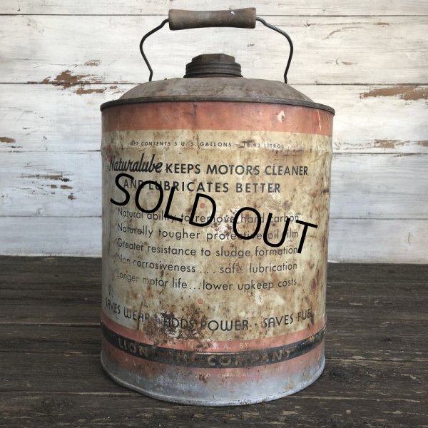 画像3: Vintage Oil can LION Motor Oil 5 U.S. GALLONS (J804)   (3)