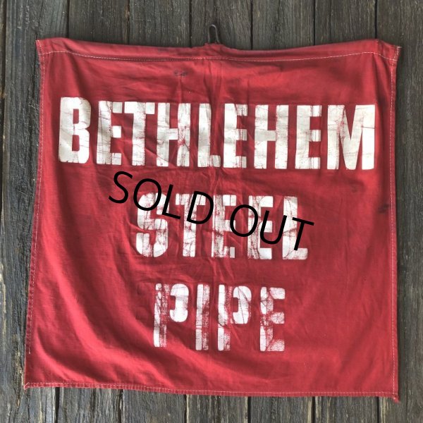 画像3: Vintage Bethlehem Steel Pipe Cloth Banner Sign (J814) (3)