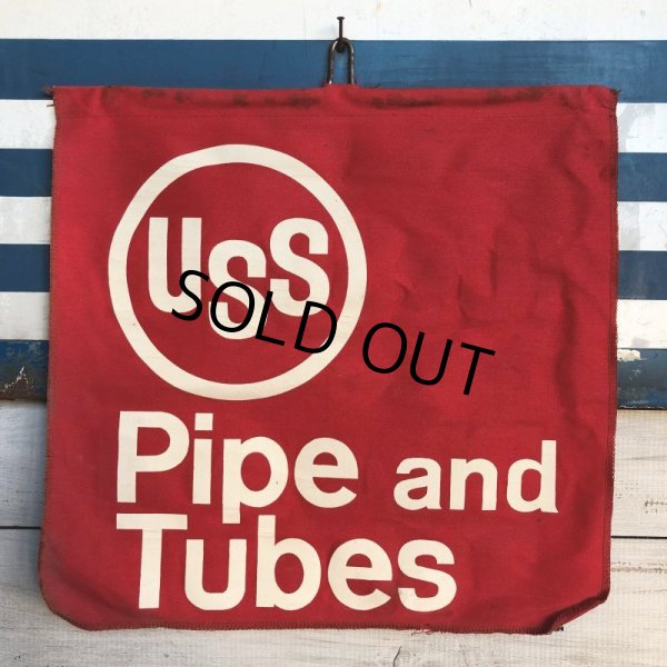 画像1: Vintage USS Pipe and Tubes Cloth Banner Sign (J815) (1)