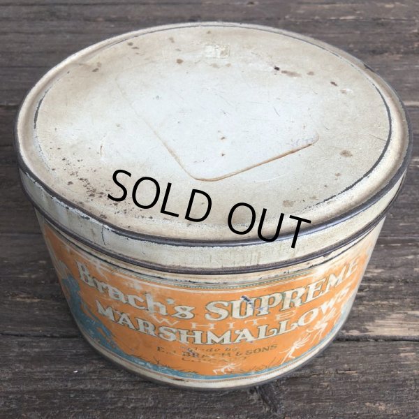 画像8: 30s Vintage Brach's SUPREME white MARSHMALLOWS can (J819) (8)