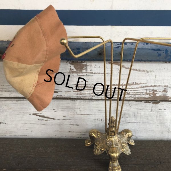 画像11: Vintage Brass Toned Counter Top Wire display Rack (J816) (11)