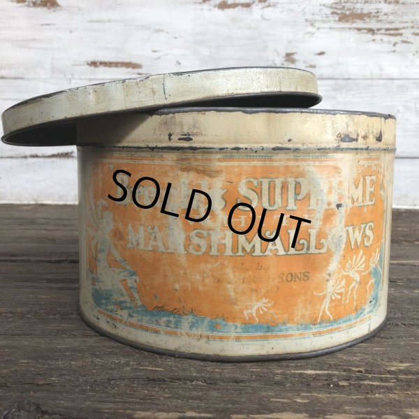 画像2: 30s Vintage Brach's SUPREME white MARSHMALLOWS can (J819) (2)