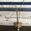 画像10: Vintage Brass Toned Counter Top Wire display Rack (J816) (10)