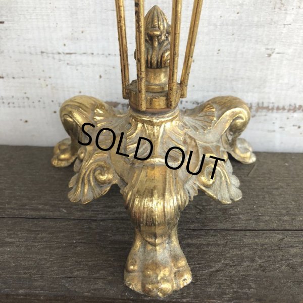 画像3: Vintage Brass Toned Counter Top Wire display Rack (J816) (3)