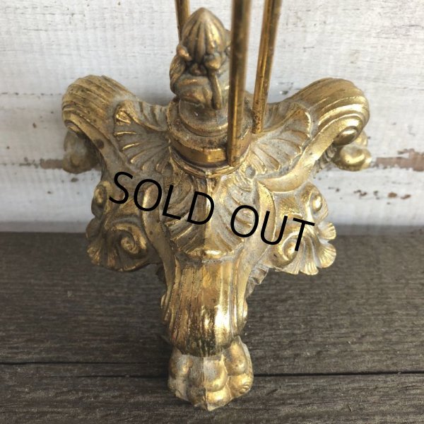 画像4: Vintage Brass Toned Counter Top Wire display Rack (J816) (4)