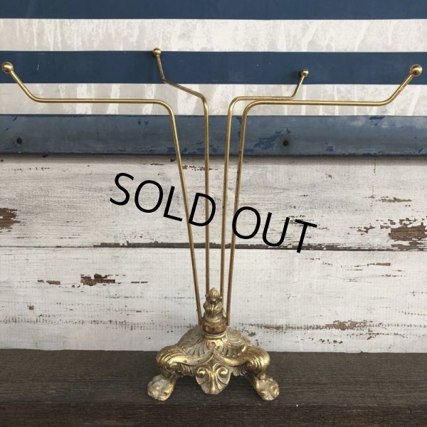 画像8: Vintage Brass Toned Counter Top Wire display Rack (J816) (8)