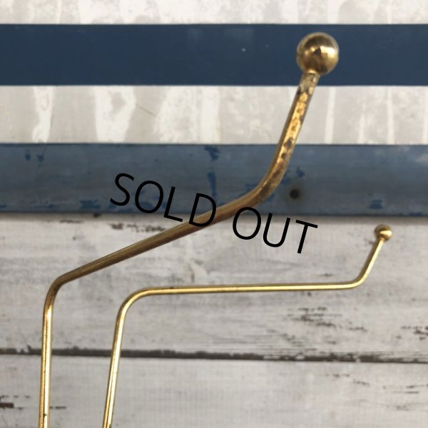 画像7: Vintage Brass Toned Counter Top Wire display Rack (J816) (7)