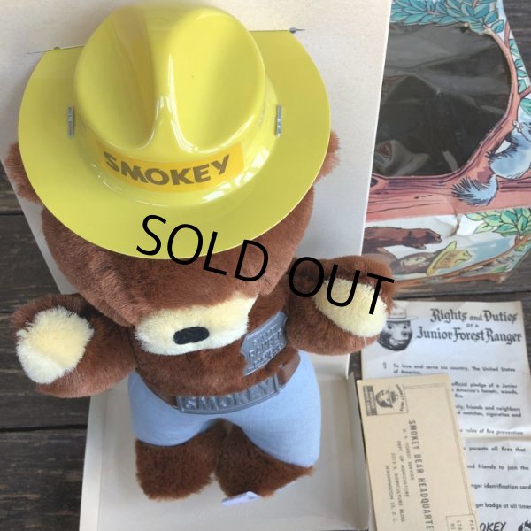 画像8: 60s Vintage IDEAL Smokey The Bear 12' Plush Doll with Box (J843) (8)