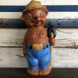 画像1: Vintage Smokey The Bear 14' Plastic Blow Mold Bank (J844) (1)