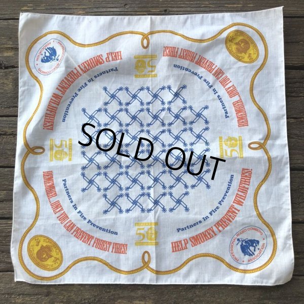 画像2: Vintage Smokey The Bear 50th Bandana (J846) (2)