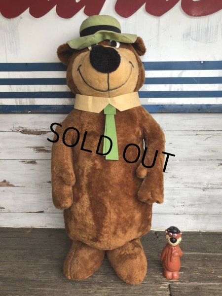 画像1: 80s Hanna Barbera Yogi Bear 4ft Huge Plush (J847) (1)