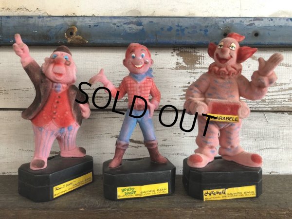 画像10: 70s Vintage Howdy Doody Flocked Plastic Bank Doll Set (J860) (10)