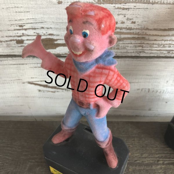 画像8: 70s Vintage Howdy Doody Flocked Plastic Bank Doll Set (J860) (8)