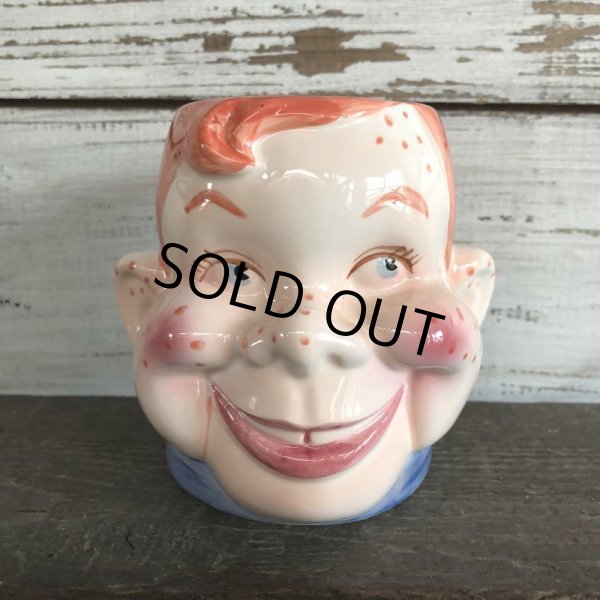 画像1: 50s Vintage Howdy Doody Ceramic Face Mug (J873) (1)