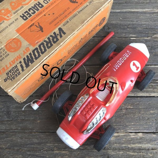 画像2: 60s Vintage Mattel V-RROOM! Guide-Whip Racer (J881)  (2)