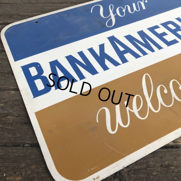 画像8: 60s Vintag BANK OF AMERICA Double Side Sign  (J941) (8)