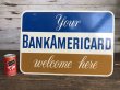画像1: 60s Vintag BANK OF AMERICA Double Side Sign  (J941) (1)