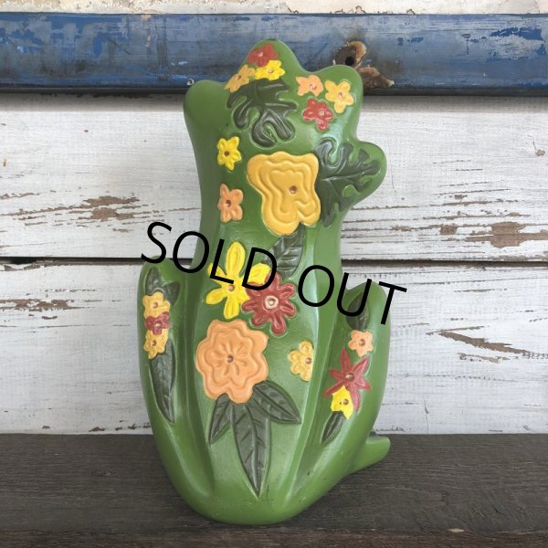 画像4: 70s Vintag  Hippie Flower Power Ceramic Frog Bank (J948) (4)