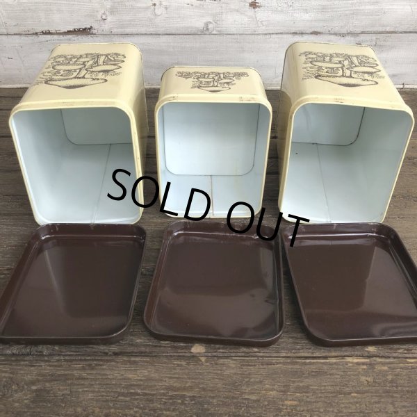 画像7: 70s Vintage Mushrom Canister Tin Can Set (J946) (7)